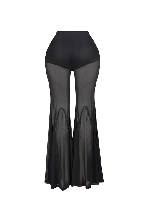 Aero Split Mesh Flared Pants