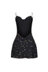 Aeris Studded Backless Mini Dress