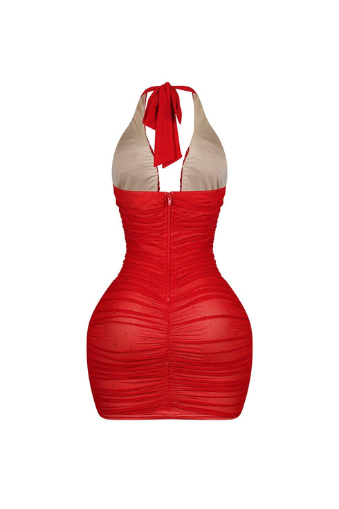 Celestia Rhinestone Bustier Mini Dress