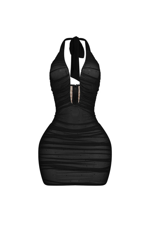 Celestia Rhinestone Bustier Mini Dress