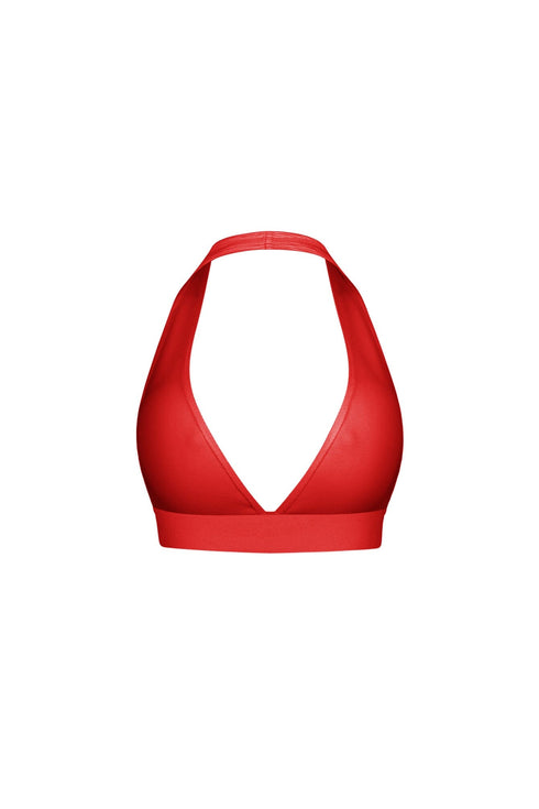 Astra Ribbed Deep V Neck Halter Top