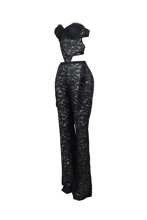 Vixen Lace Bustier Tube Jumpsuit