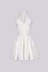 Little White Flare Scuba Mini Dress