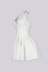 Little White Flare Scuba Mini Dress