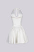 Little White Flare Scuba Mini Dress