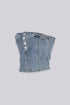 Reworked Denim Tube Top