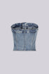 Reworked Denim Tube Top