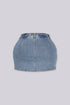 Reworked Denim Mini Skort