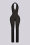 Midnight Flare Halter Jumpsuit