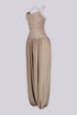 Desert Sand Ruched Jumpsuit