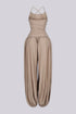 Desert Sand Ruched Jumpsuit