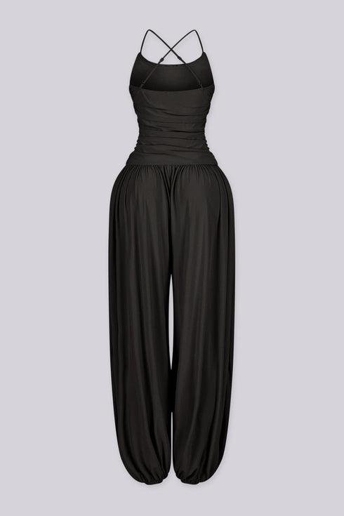 Desert Sand Ruched Jumpsuit