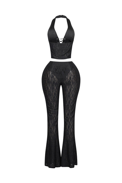 Marcelle Lace Halter Top & Pants SET