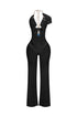 Myllure Mesh Chain Halter Jumpsuit
