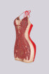 Bratty Rhinestone Mesh Contrast Mini Dress