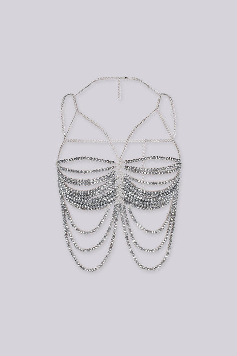 Gunmetal Beaded Chain Top