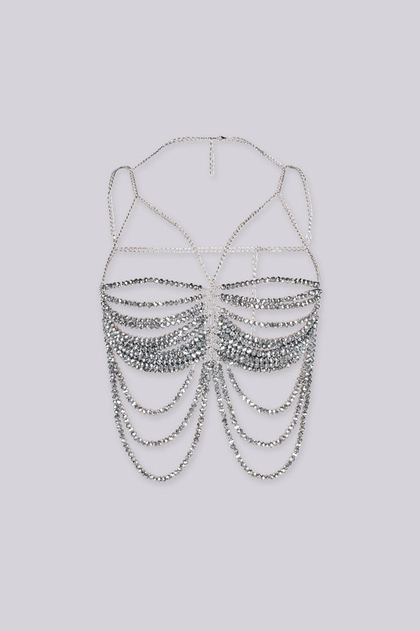 Gunmetal Beaded Chain Top