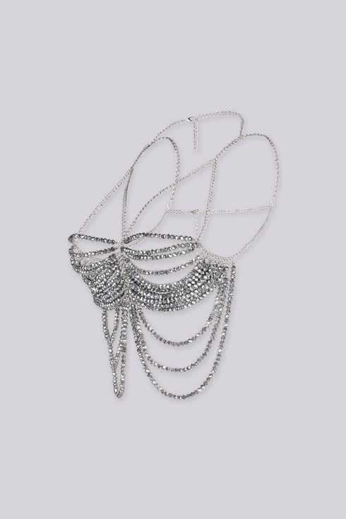 Gunmetal Beaded Chain Top