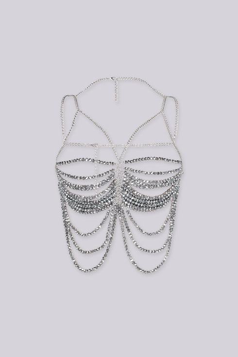 Gunmetal Beaded Chain Top