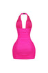 Theodora Sculpted Halter Mini Dress