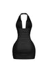 Theodora Sculpted Halter Mini Dress