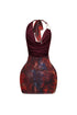 El Veneno Halter Mini Dress With Ring