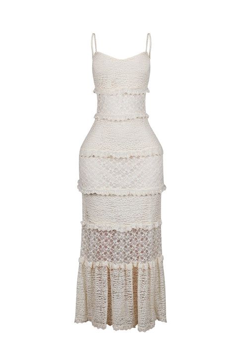 Morning Oath Flowy Lace Maxi Dress