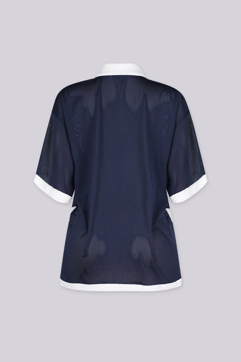 Patriot Mesh Collared Jersey Top