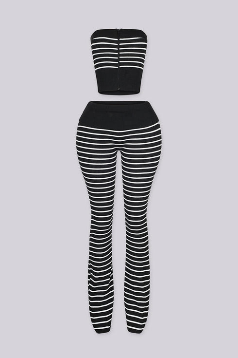 Bold Striped Optical Top & Pant SET