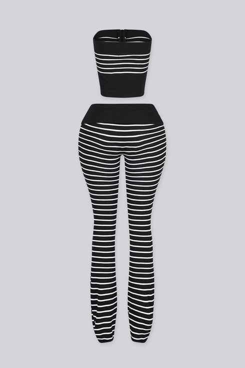 Bold Striped Optical Top & Pant SET