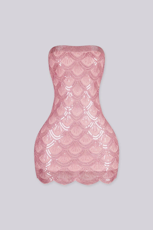 Gatsby Rhinestone Tube Mini Dress