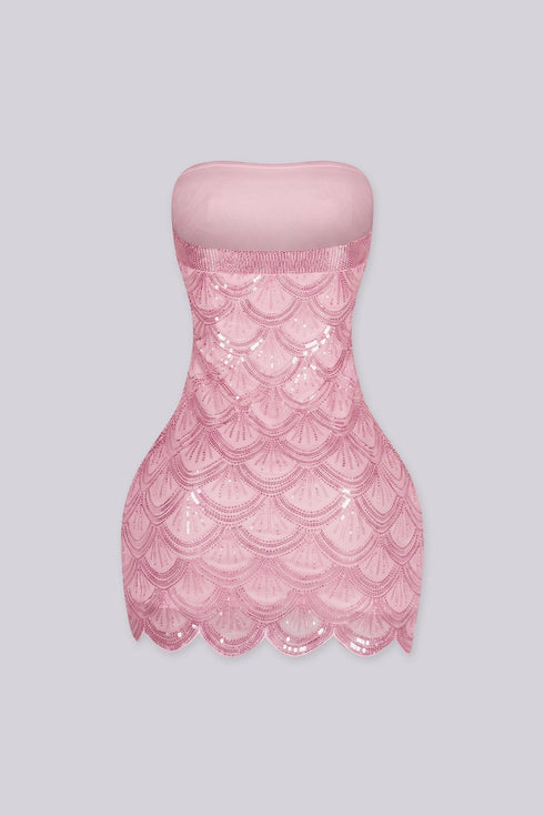 Gatsby Rhinestone Tube Mini Dress