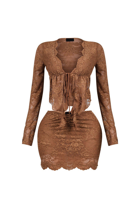 Elarose Lace Top & Skirt SET