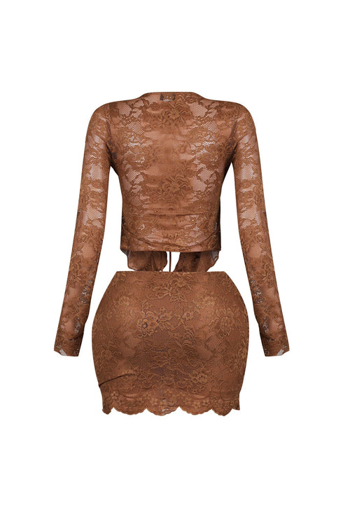 Elarose Lace Top & Skirt SET