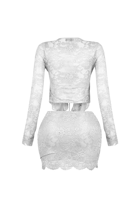 Elarose Lace Top & Skirt SET