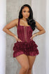 Iris Lace Corset Top & Skirt SET