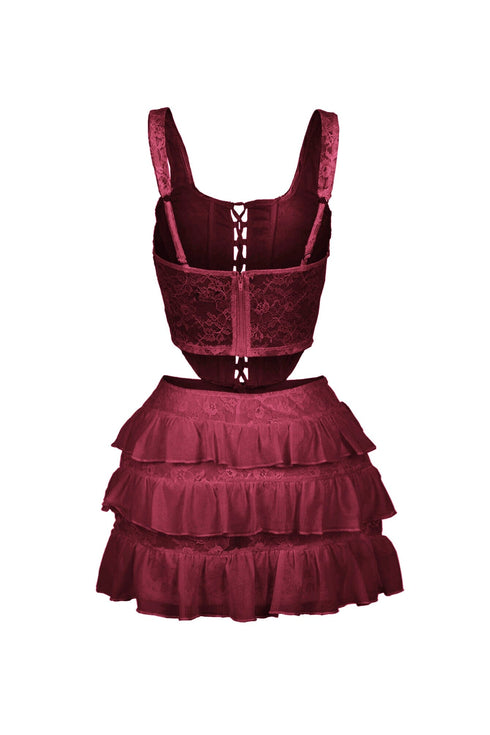 Iris Lace Corset Top & Skirt SET