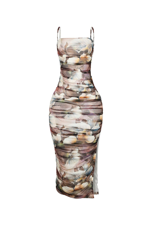 Bloomcloud Ruched Midi Dress