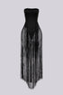 Onyx Fringe Tube Bodysuit