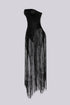 Onyx Fringe Tube Bodysuit