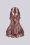 Dotted Halter Mini Dress