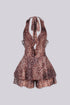 Dotted Halter Mini Dress