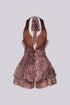 Dotted Halter Mini Dress