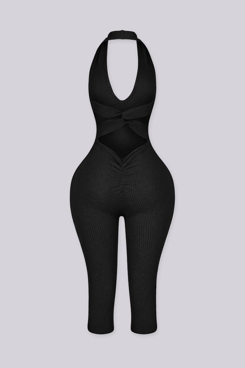 Off-Duty Twist Capri Jumpsuit