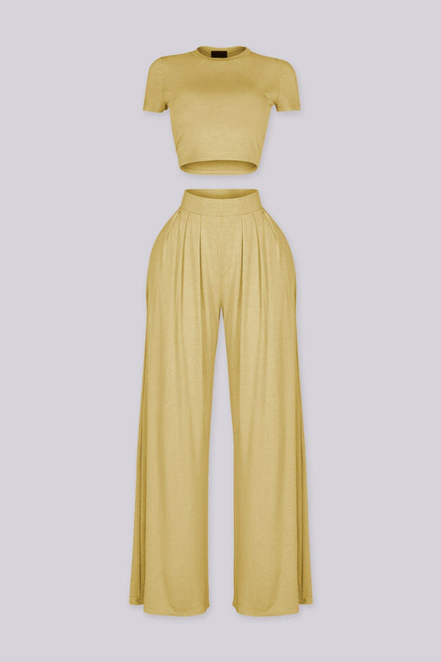 Ease Crop Top & Pants SET