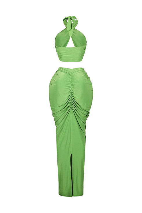 Glimma Halter Neck Top & Skirt SET