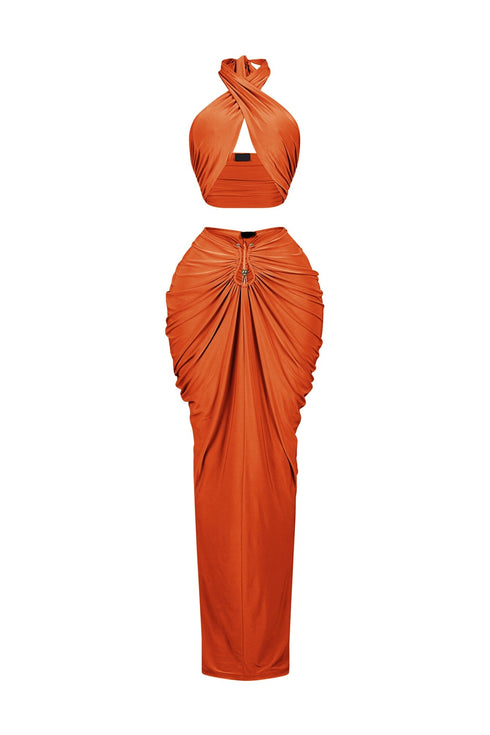 Glimma Halter Neck Top & Skirt SET