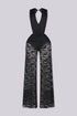 Jasmin Deep V Neck Lace Jumpsuit