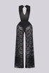 Jasmin Deep V Neck Lace Jumpsuit