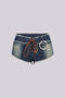 Festival Biker Denim Shorts